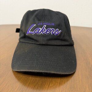 Mitchell And Ness Los Angeles Lakers Hat Mens One Size Black Flat Brim Snapback